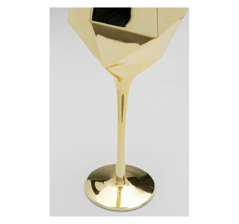 KARE komplet 4 kieliszków do wina         DIAMOND 660 ml złoty