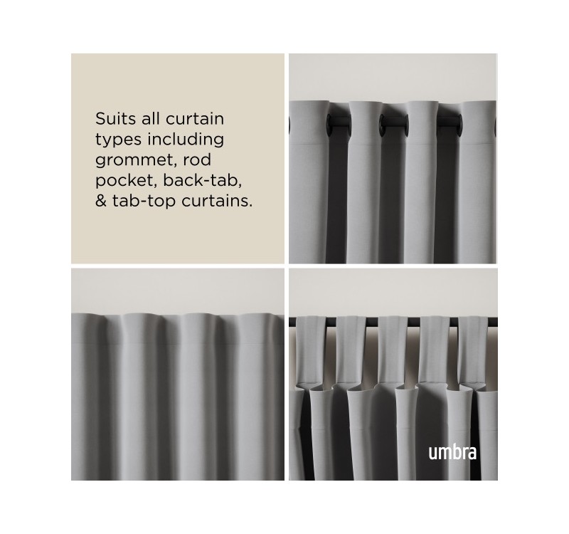 UMBRA karnisz TWILIGHT 168 - 365 cm       czarny mat
