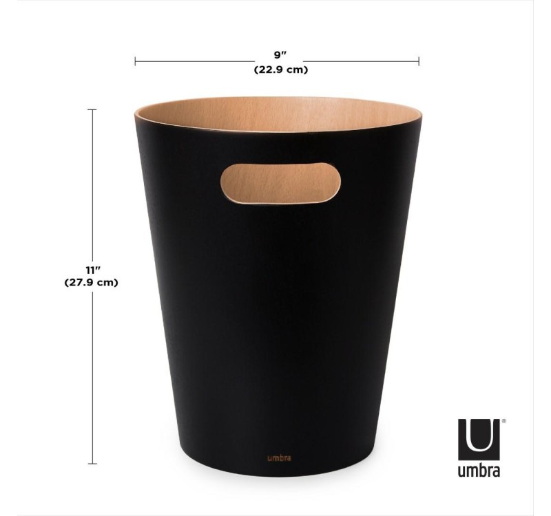 UMBRA kosz na śmieci WOODROW  - czarny