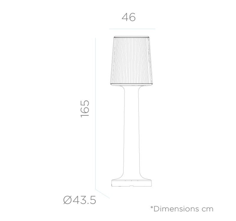 NEW GARDEN lampa ogrodowa CARMEN 165 BATTERY biała
