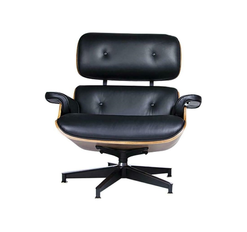 Fotel LOUNGE HM PREMIUM SZEROKI czarny - orzech