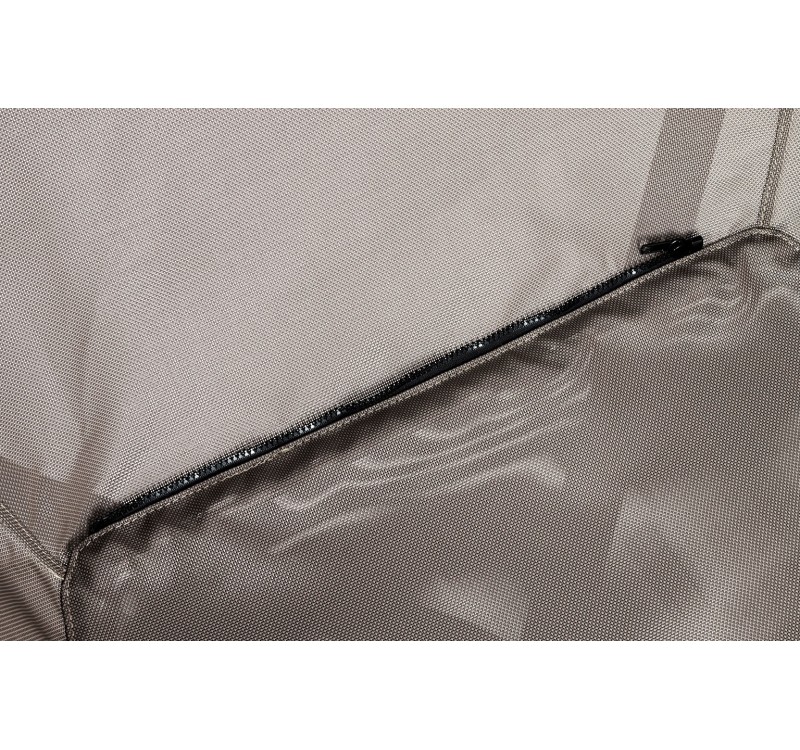 Fotel ARNI HIGH z podnóżkiem czarny - ekoskóra, stal szczotkowana