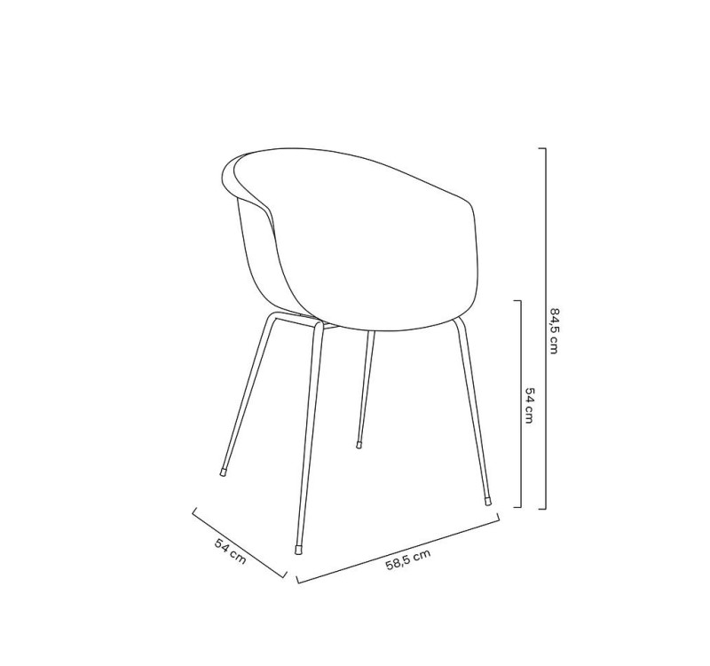 Krzesło RALF czarne - polipropylen, metal