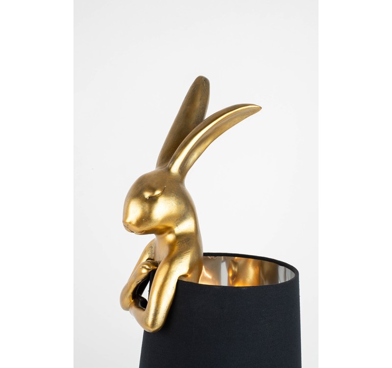 KARE lampa stołowa RABBIT 68 cm  złota / czarna