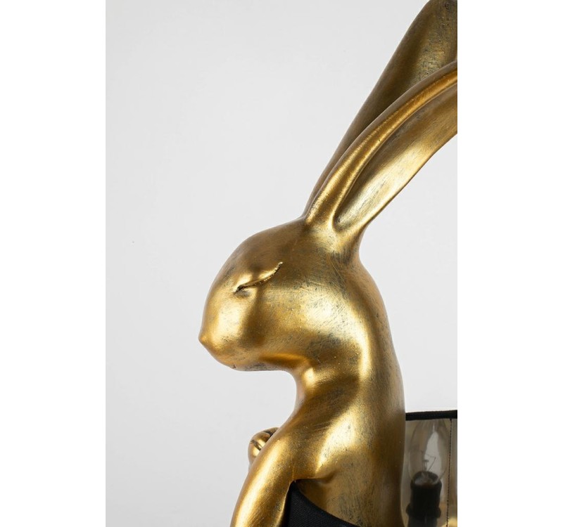 KARE lampa stołowa RABBIT 68 cm  złota / czarna