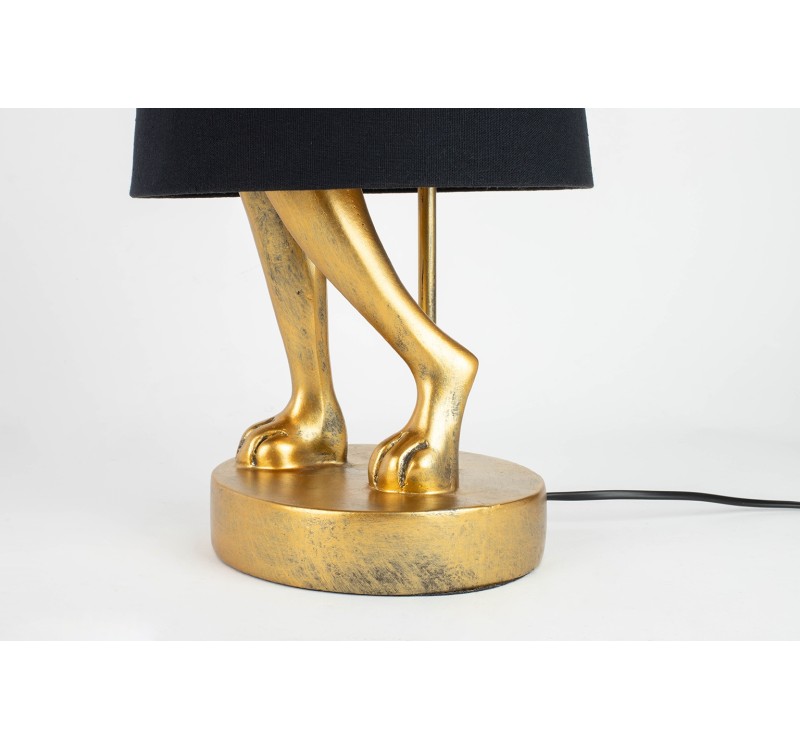 KARE lampa stołowa RABBIT 68 cm  złota / czarna
