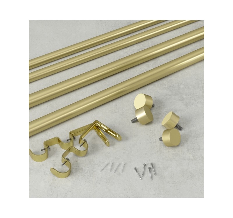 UMBRA podwójny karnisz  CAPPA 91 - 168 cm złoty