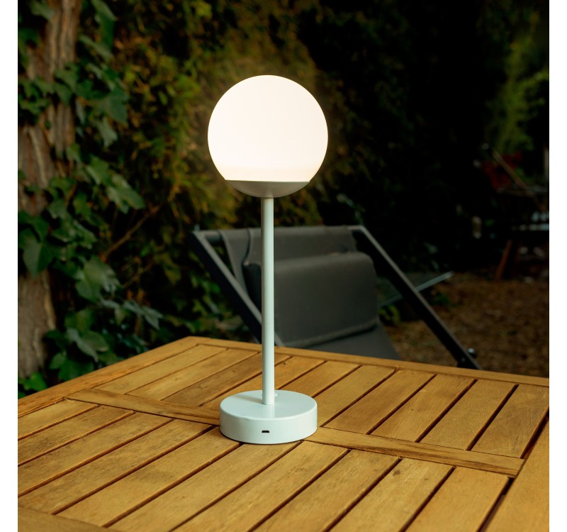 NEW GARDEN lampa stołowa NORAI SLIM 35 BATTERY rose gold