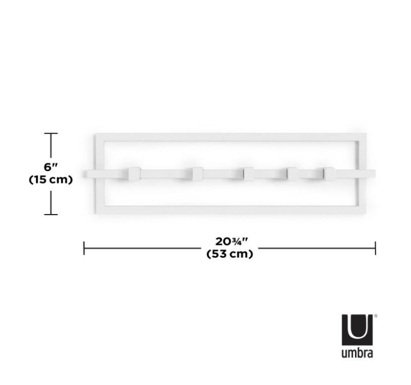 UMBRA wieszak ścienny CUBIKO biały
