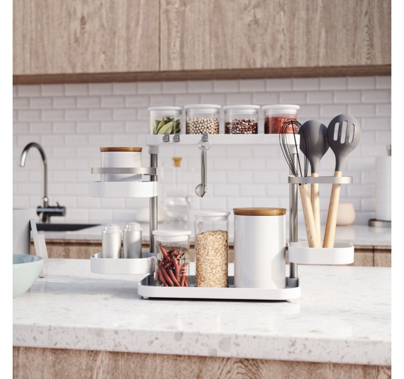 UMBRA organizer kuchenny HOLSTER biało / niklowany