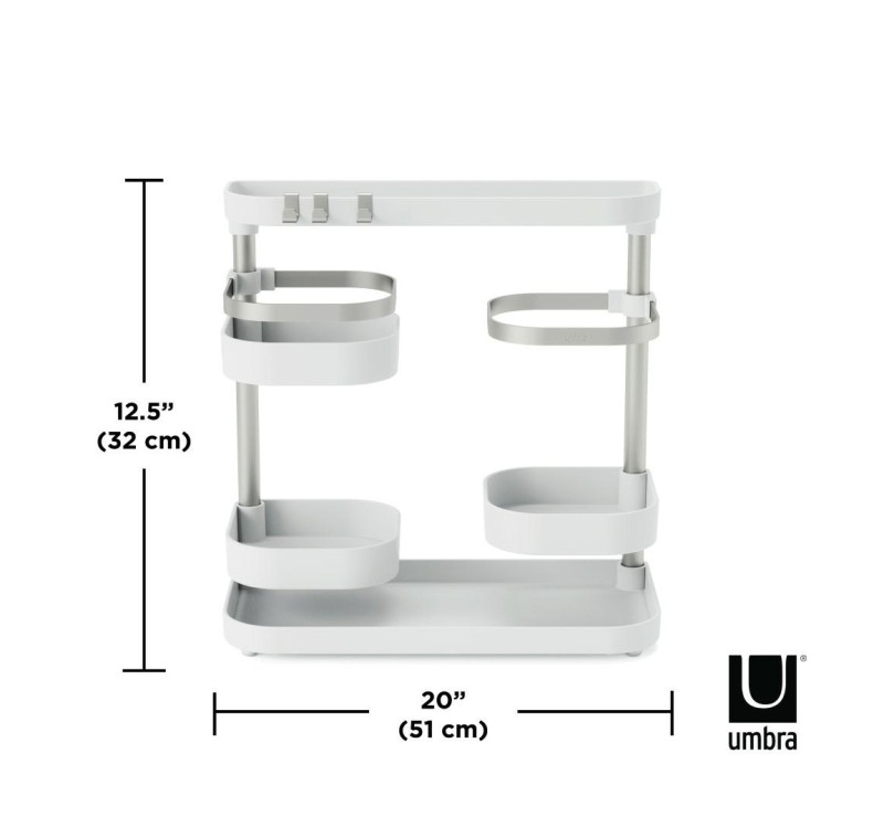 UMBRA organizer kuchenny HOLSTER biało / niklowany