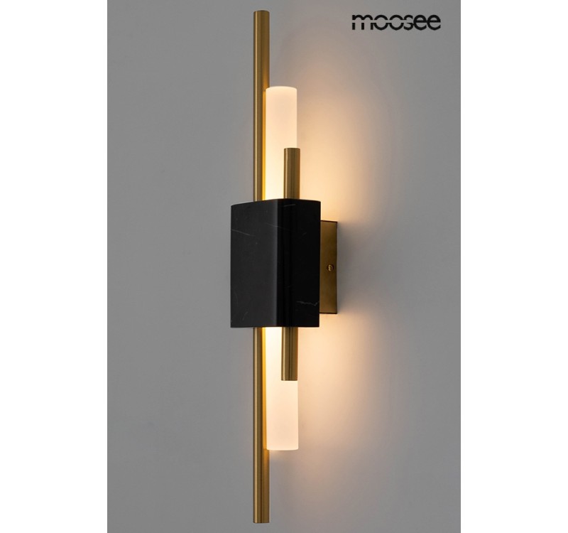 MOOSEE lampa ścienna EVANS czarna / złota