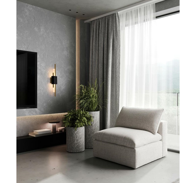 MOOSEE lampa ścienna EVANS czarna / złota