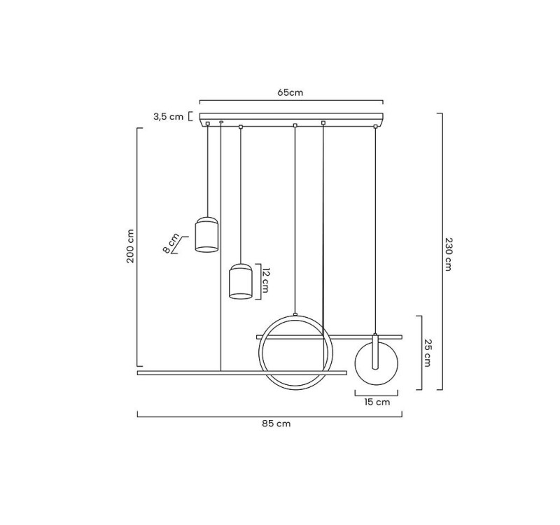 MOOSEE lampa wisząca STARS biała