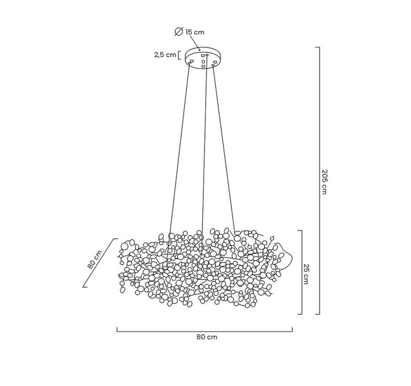 MOOSEE lampa wisząca MONETE 80 chrom