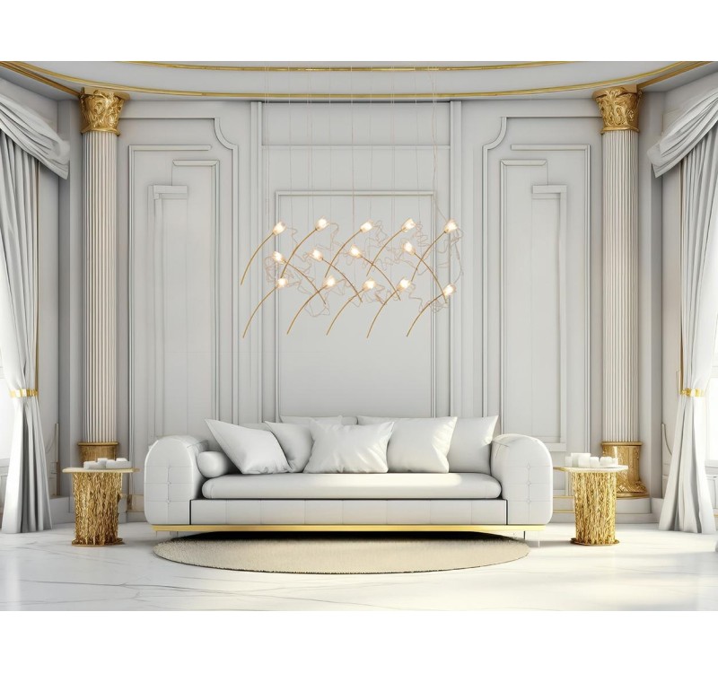 MOOSEE lampa wisząca TULIPPE 14 LINE  złota