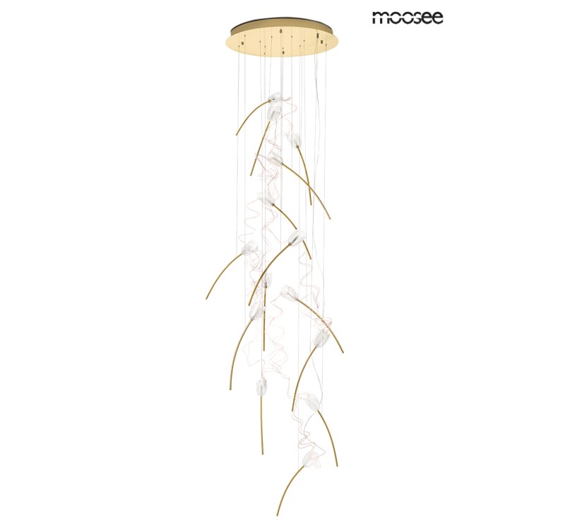 MOOSEE lampa wisząca TULIPPE 14 DISC złota