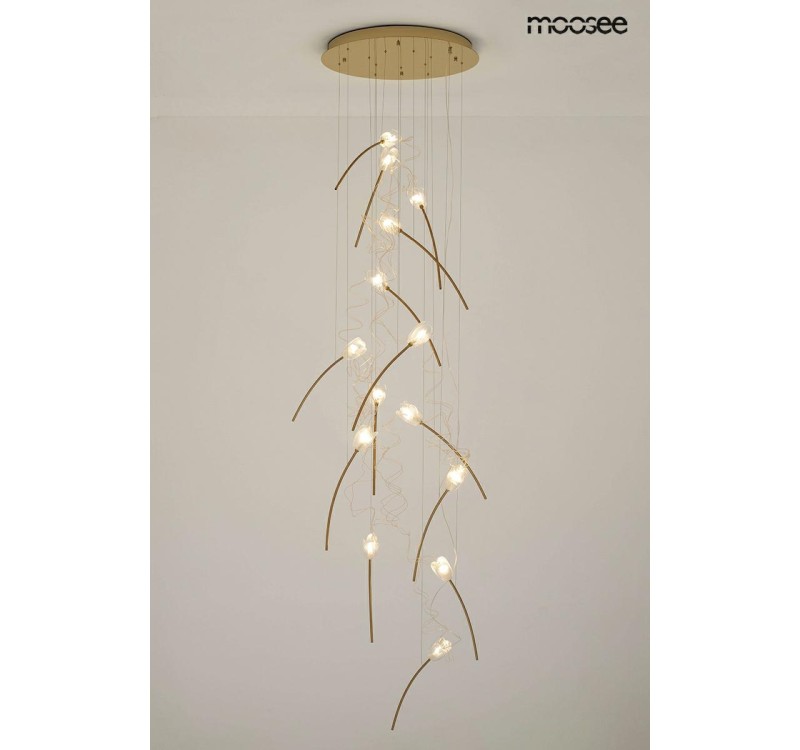MOOSEE lampa wisząca TULIPPE 14 DISC złota