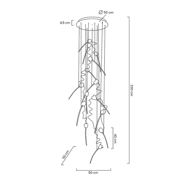 MOOSEE lampa wisząca TULIPPE 14 DISC złota