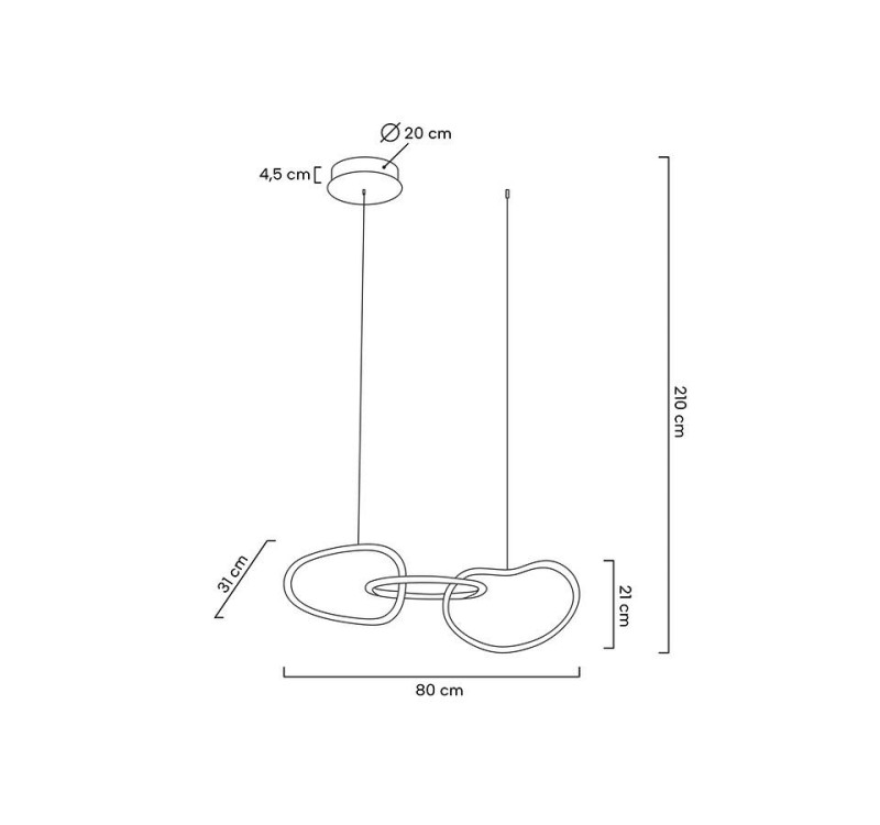 MOOSEE lampa wisząca JAZZ 3 złota