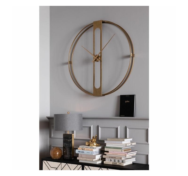 KARE zegar CLIP 107 złoty