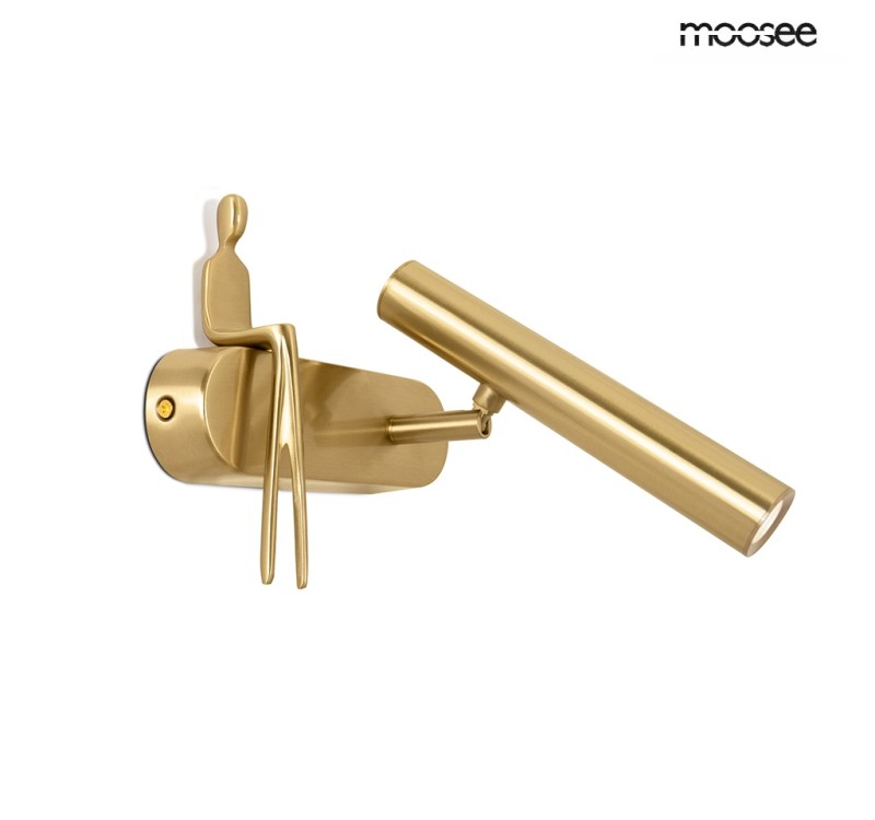 MOOSEE lampa ścienna BOY TUBE R złota