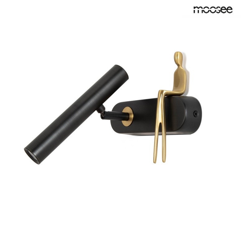 MOOSEE lampa ścienna BOY TUBE L czarna