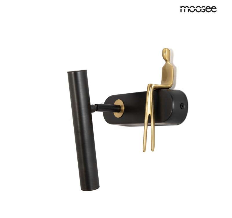 MOOSEE lampa ścienna BOY TUBE L czarna