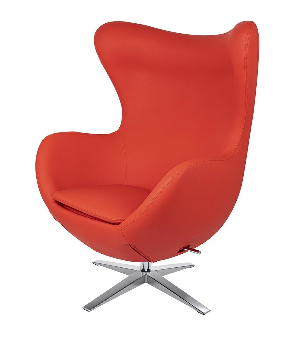Fotel EGG SZEROKI PU czerwony