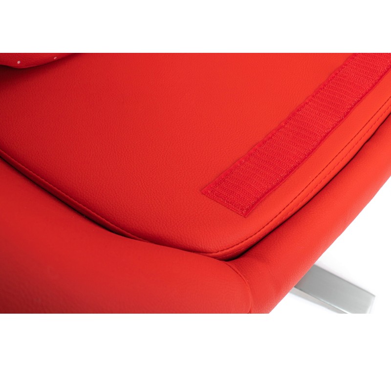 Fotel EGG SZEROKI PU czerwony