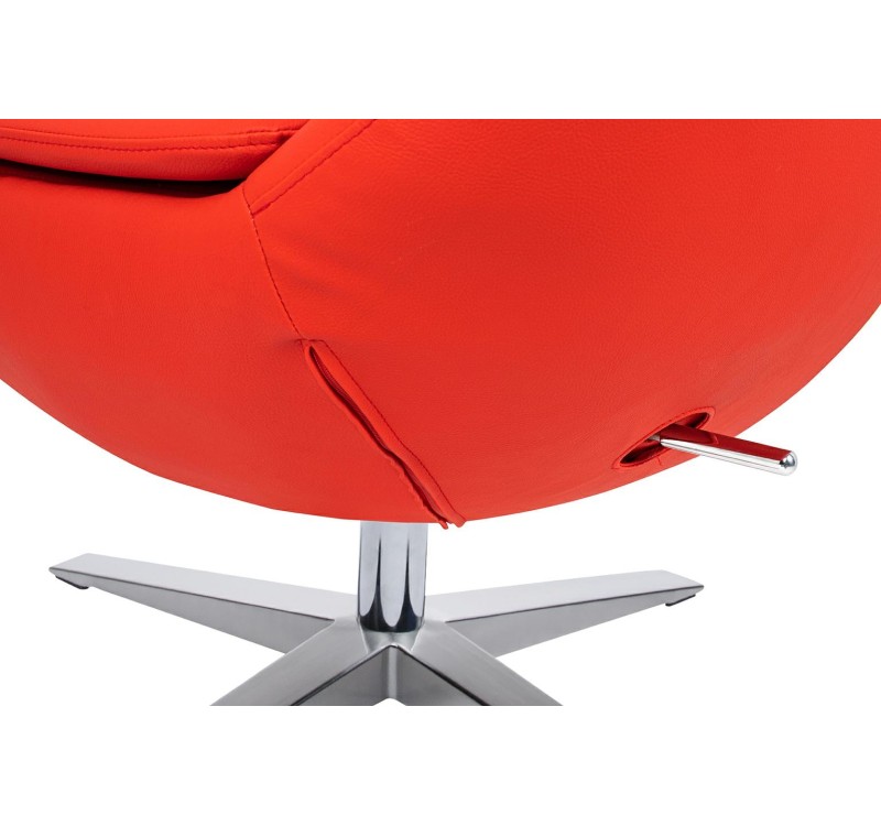 Fotel EGG SZEROKI PU czerwony