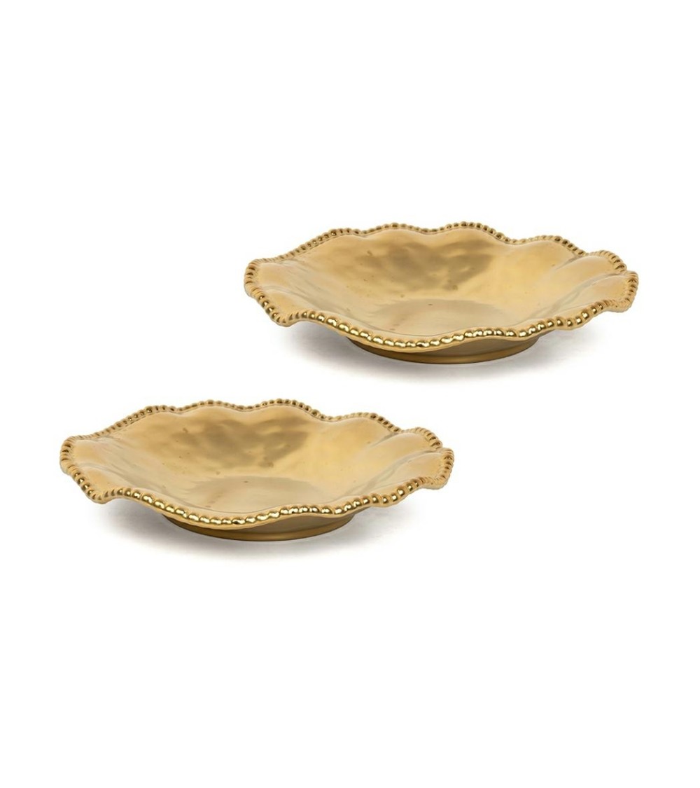 KARE komplet 2 półmisków BELL 36 cm       złoty
