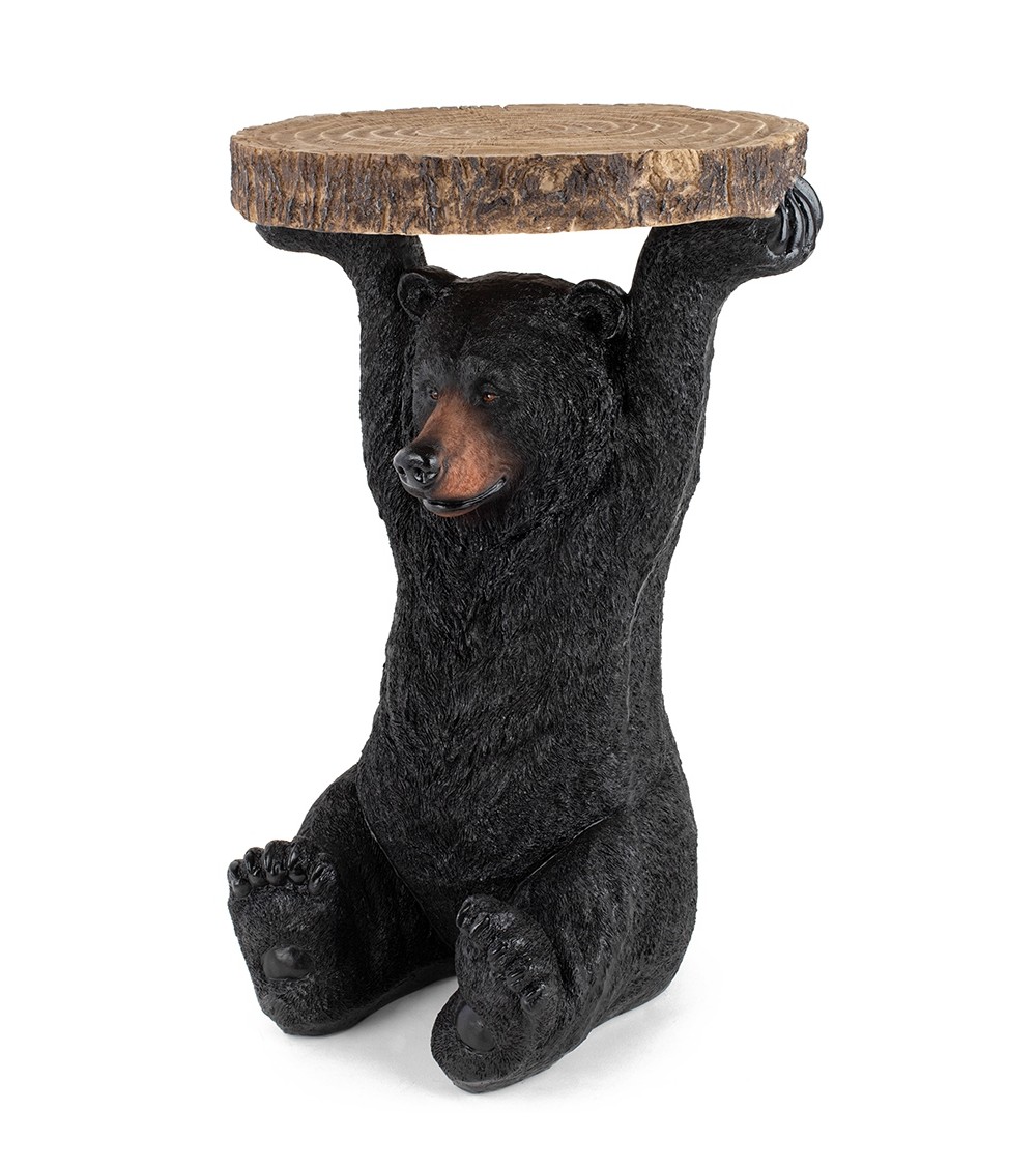 KARE stolik BEAR 53x33 cm drewniany / czarny