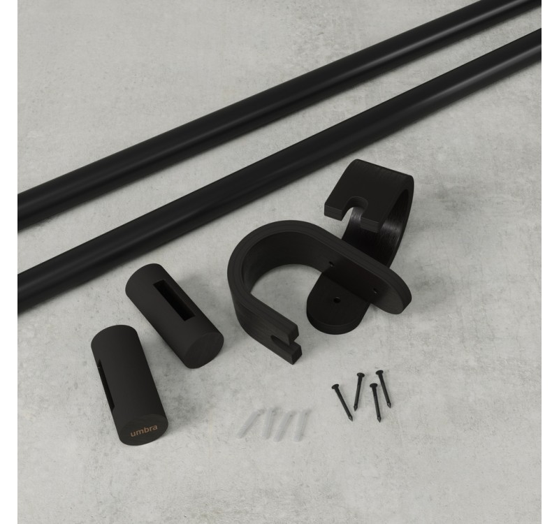 UMBRA karnisz BELLWOOD 107 - 305 cm       czarny