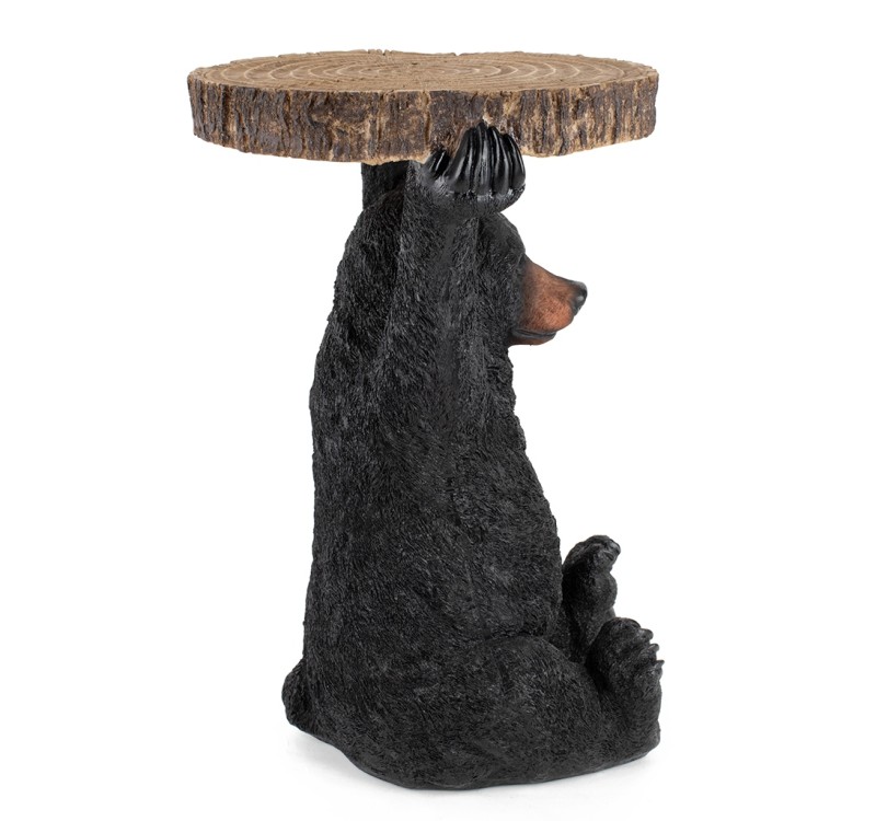 KARE stolik BEAR 53x33 cm drewniany / czarny