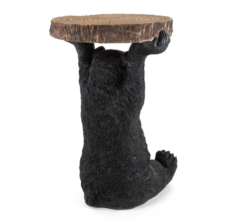 KARE stolik BEAR 53x33 cm drewniany / czarny