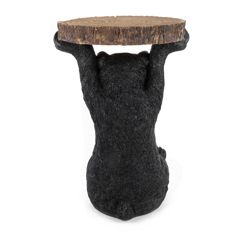KARE stolik BEAR 53x33 cm drewniany / czarny