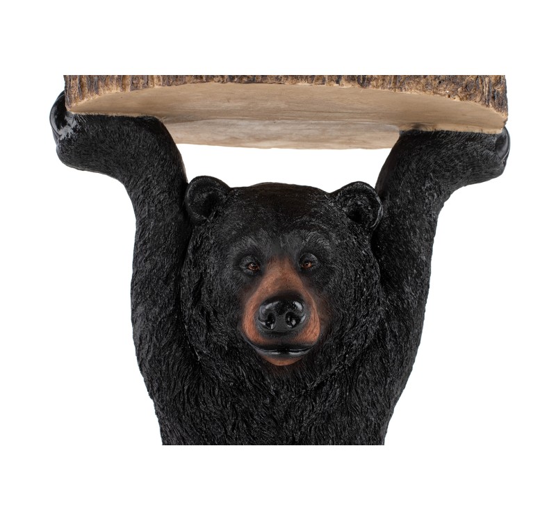 KARE stolik BEAR 53x33 cm drewniany / czarny