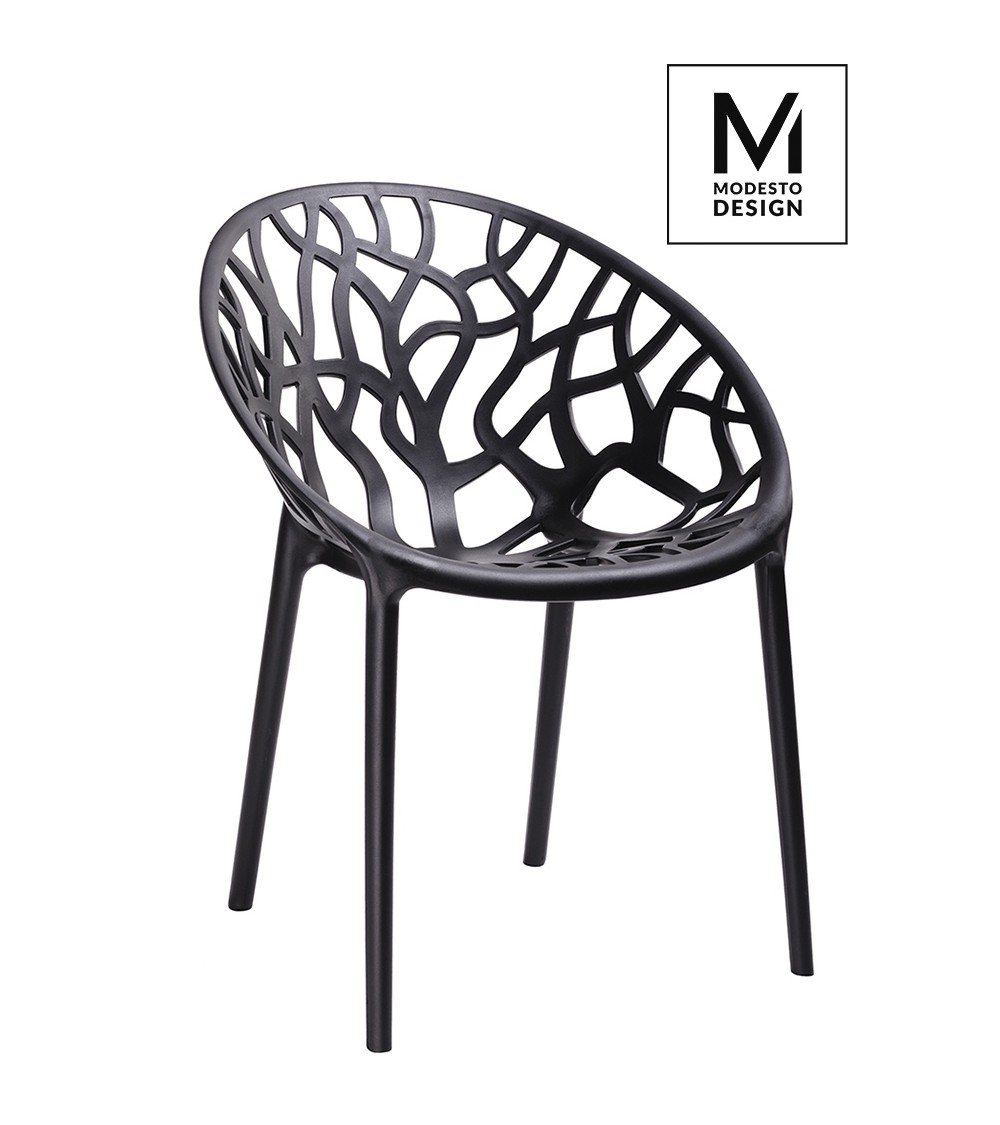 MODESTO krzesło KORAL czarne - polipropylen