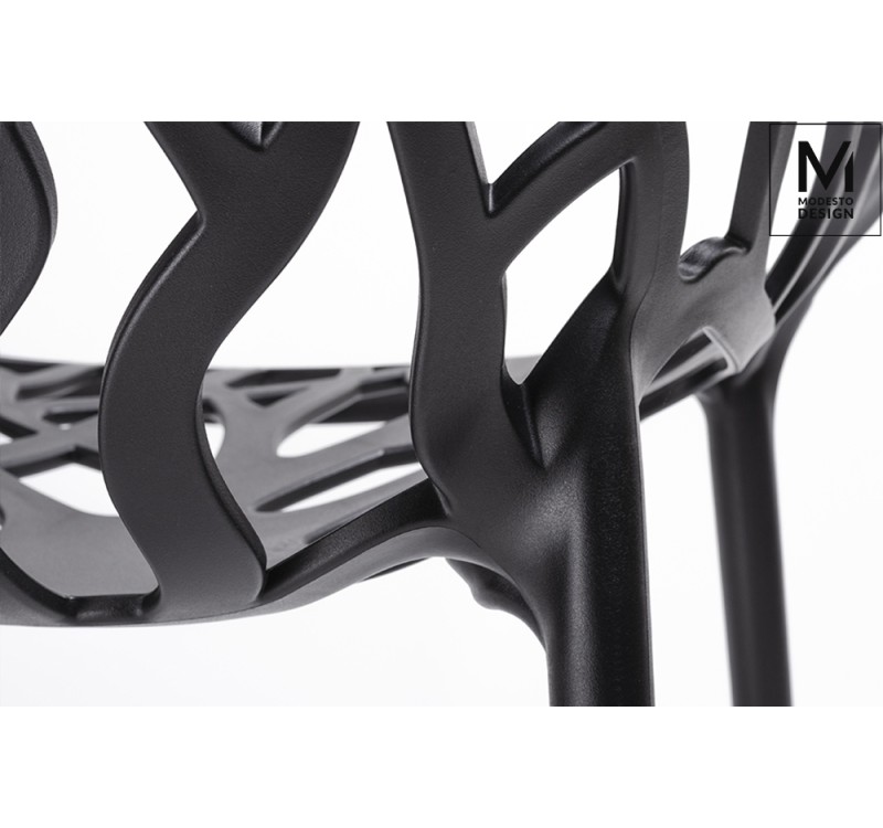 MODESTO krzesło KORAL czarne - polipropylen