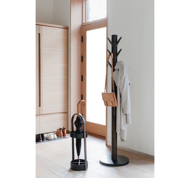 UMBRA stojak na parasolki BELLWOOD czarny orzech