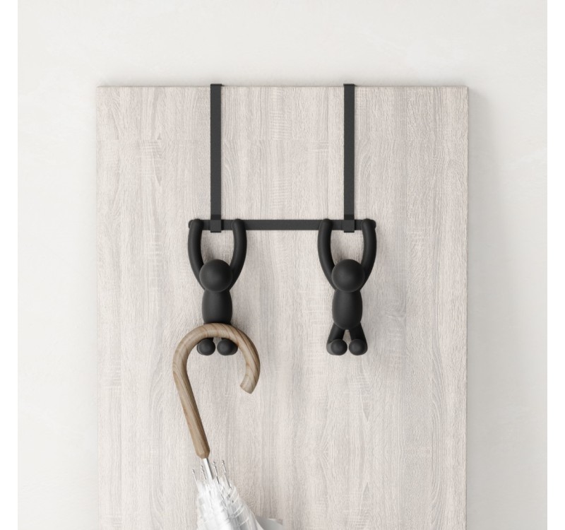 UMBRA podwójny wieszak BUDDY czarny