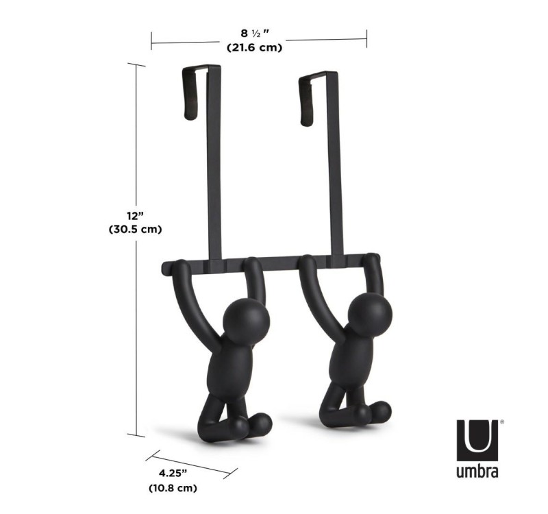 UMBRA podwójny wieszak BUDDY czarny