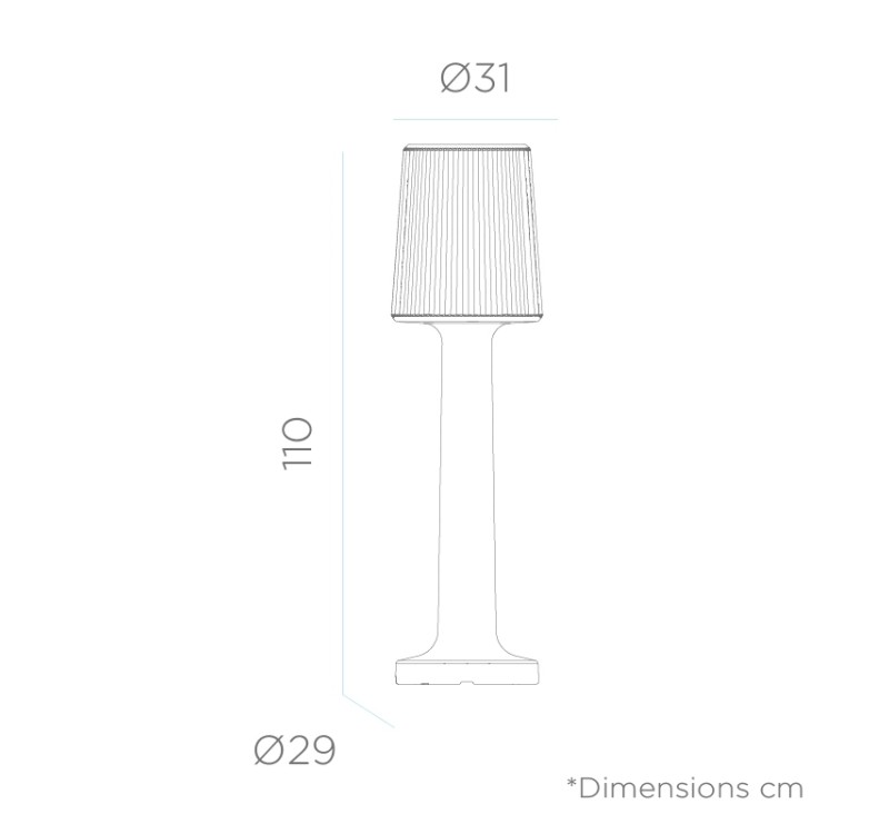 NEW GARDEN lampa ogrodowa CARMEN 110  CABLE biała