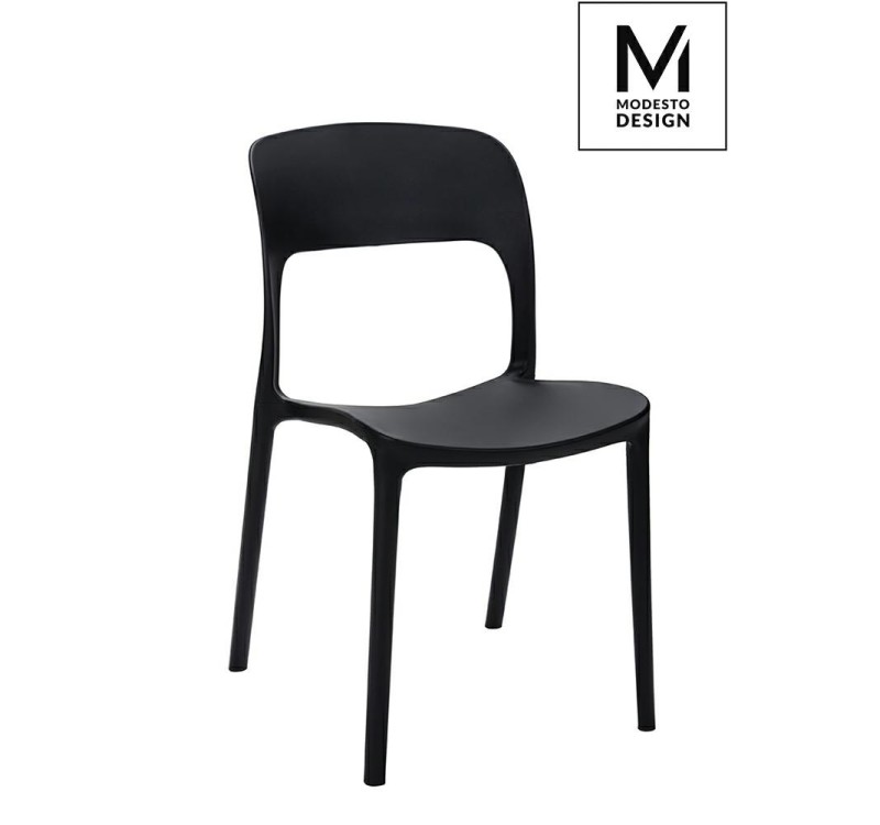 MODESTO krzesło ZING czarne - polipropylen