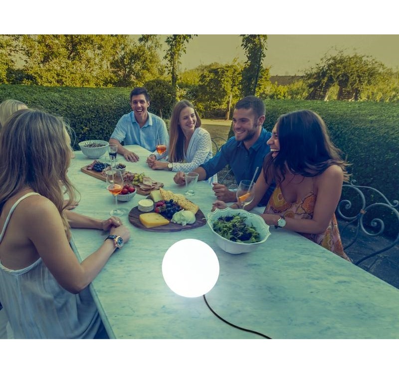 NEW GARDEN lampa ogrodowa BULY 50 CABLE biała