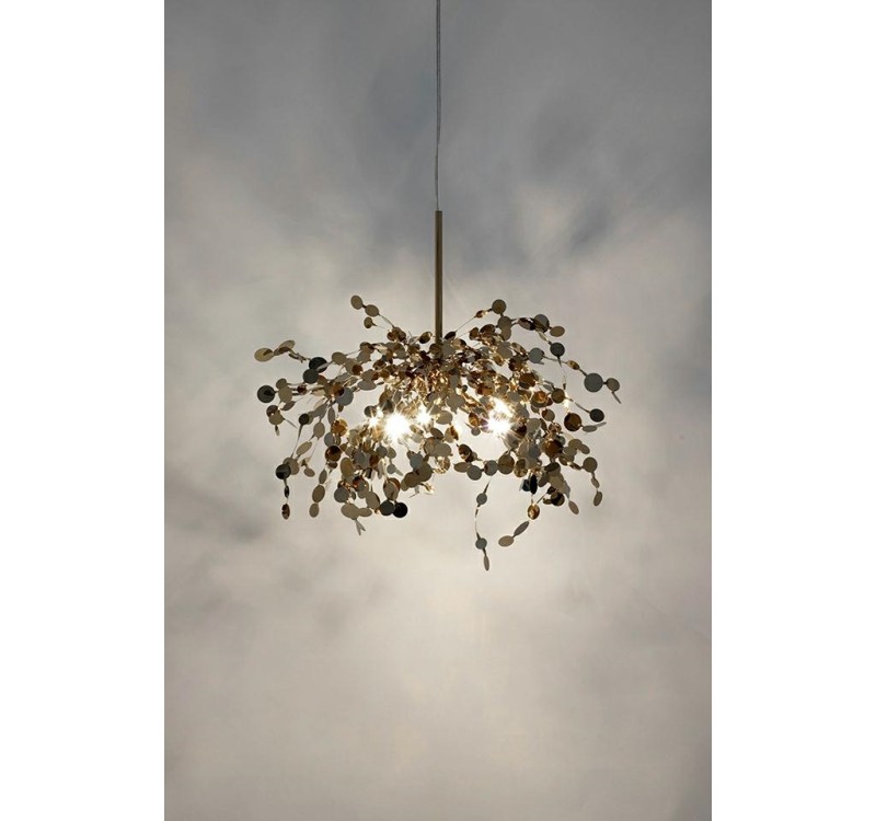 Lampa wisząca MONETE SINGLE chrom - metal