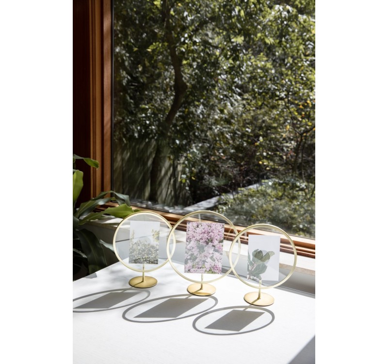 UMBRA ramka na zdjęcia INFINITY okrągła złota