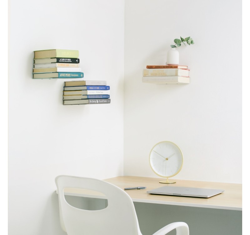 UMBRA kryjący zestaw trzech półek LARGE CONCEAL srebrne