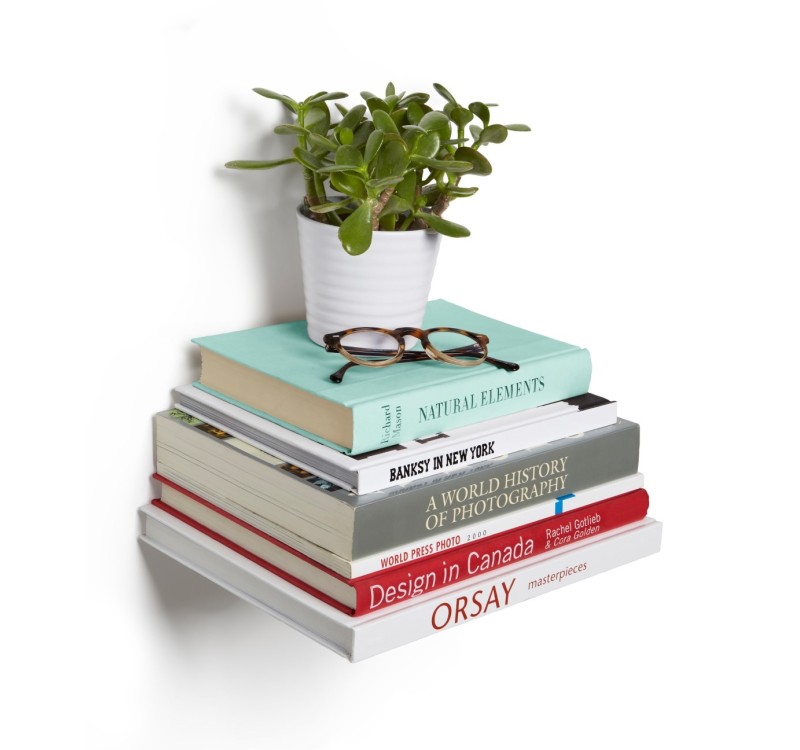 UMBRA kryjący zestaw trzech półek LARGE CONCEAL srebrne